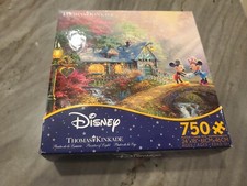 Disney Thomas Kinkade Mickey Minnie Sweetheart Bridge 750 PC Puzzle Brand New
