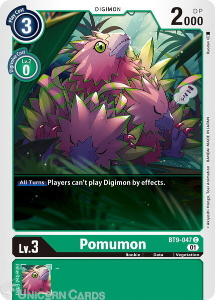 BT9-047 Pomumon Common Mint Digimon Card