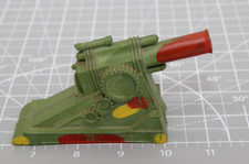 Vintage Barclay Manoil Field Artillery Howitzer Cannon Green Red Yellow