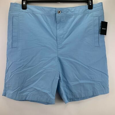 DKNY Mens Regular Fit 9'' Pull-On Shorts Blue 2XL