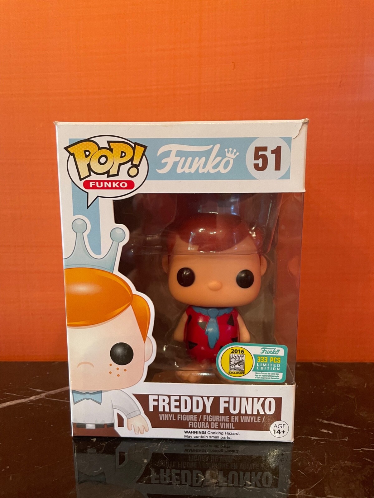 Funko Pop! Freddy Funko Flintstone #51 Sdcc Exclusive 2016 Limited Edition 333