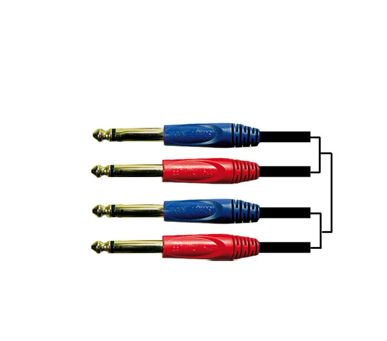 SCHULZ Kabel • GWA • Audiokabel • 2 x Monoklinke 6,3 mm / 2 x Monoklinke 6,3 mm