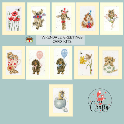 Bothy Threads Kreuzstich Set - Wrendale Designs Grußkarten verschiedene