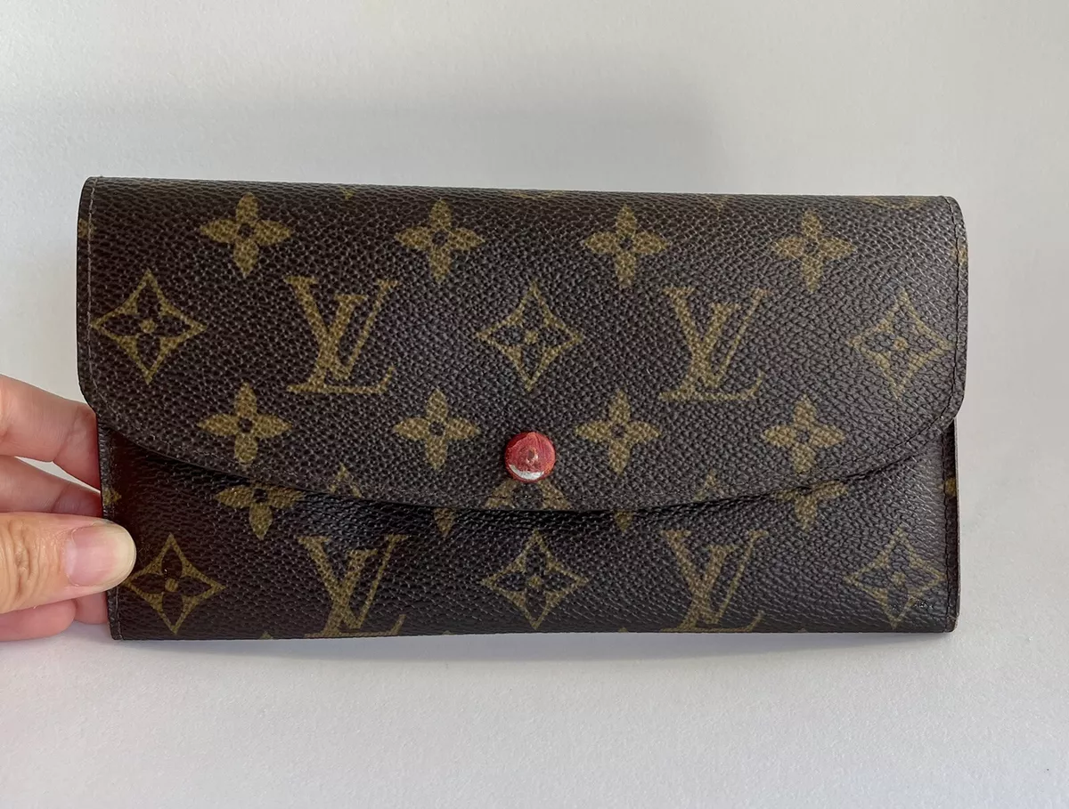 LOUIS VUITTON Monogram Emilie Wallet Red