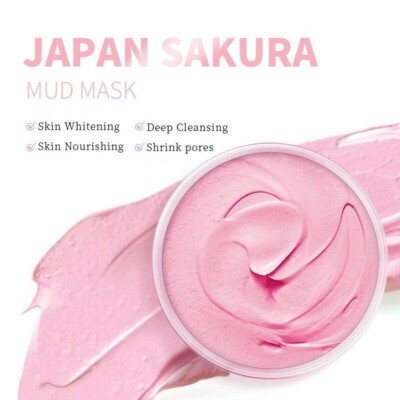 Sakura Facial Mud Mask Moisturizing Anti-Aging Oil Control Whitening Skin Care