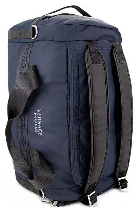 Versace Parfums Duffle dark blue Backpack faux leather gym