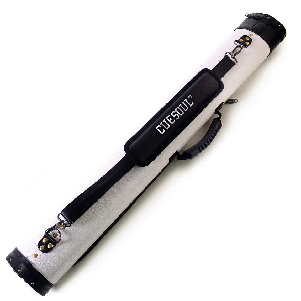 Estuche rígido para tacos de billar CUESOUL 2x2 blanco - sostiene 2 culatas y 2 ejes para tacos Foto 2 de 4