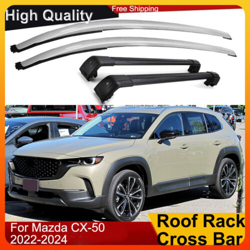 4 pièces rails de toit barres transversales barres transversales pour Mazda CX-50 CX50 2022-2024 - Photo 1/16