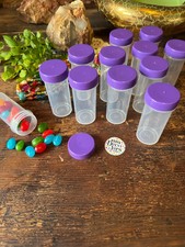 20 JARS Plastic Container PURPLE Caps Lids 1 ounce 30ml 3314 DecoJars EZ pour