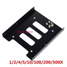 Lot 2.5" to 3.5" Bay SSD Metal Hard Drive HDD Mounting Bracket Adapter Tray