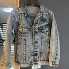 Insane VINTAGE ACID WASH TRAK WEST DENIM JACKET AS NEW CONDITION