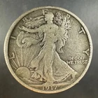 1917 Walking Liberty Half Dollar Well-Worn Detail