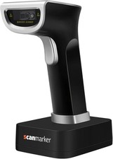 Wireless Barcode Scanner 1D 2D QR Bluetooth 2.4G with Charging Stand