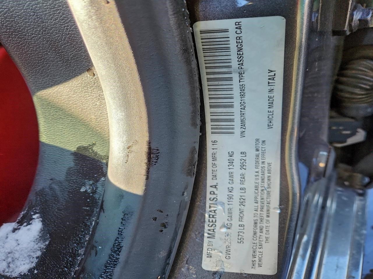 2014 - 2018 MASERATI GHIBLI PASSENGER FRONT CALIPER , 670006287