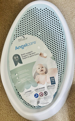 Angelcare Baby Bath Support Seat for Babies 0-6 Months White and Light Blue
