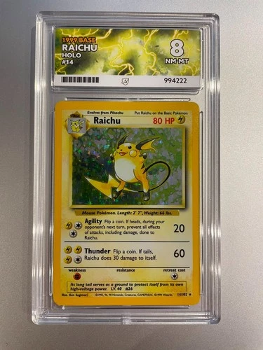 1999 Base Raichu Holo 14/102 Ace 8