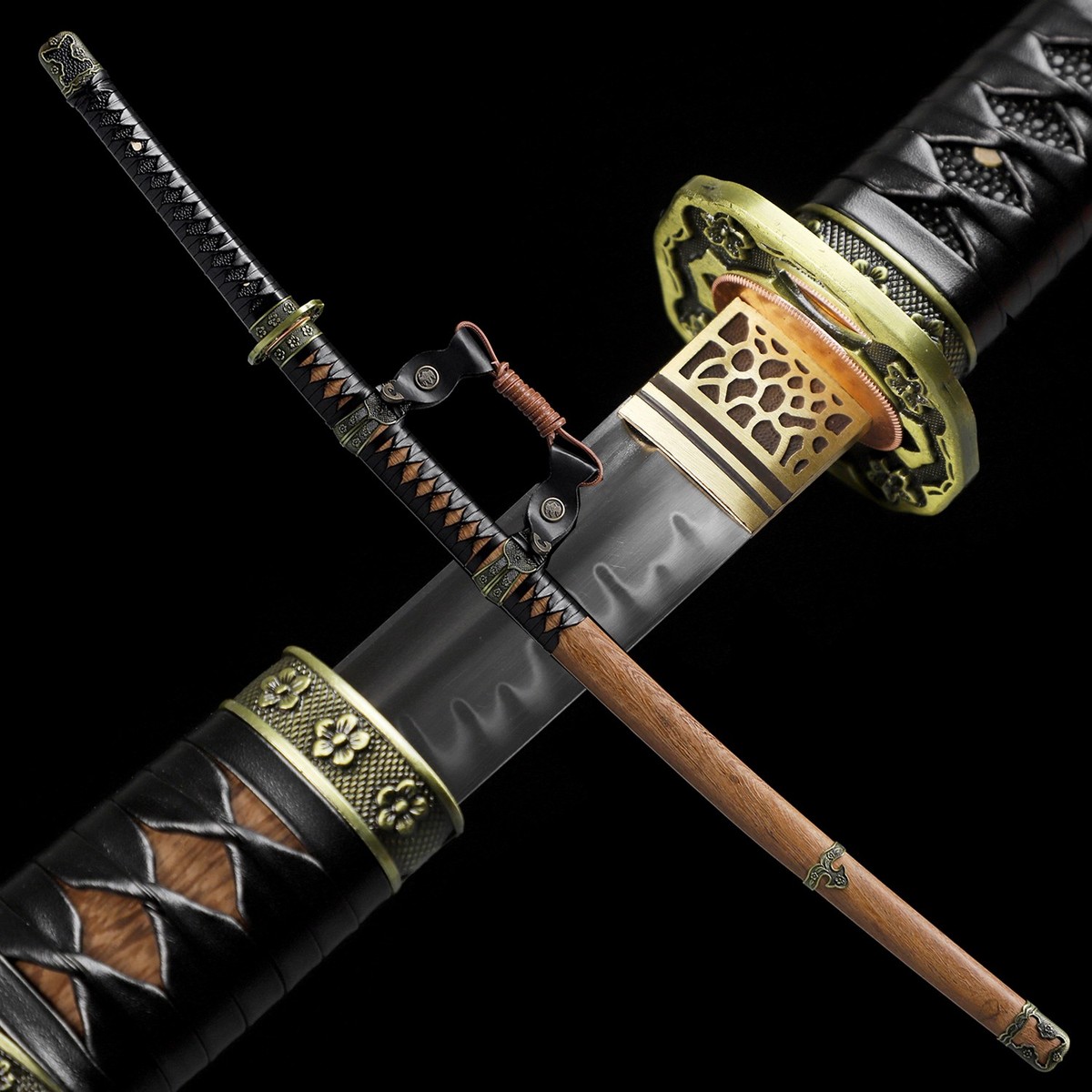 Handmade Japanese Samurai Katana Clay Tempered T10 Steel Blade