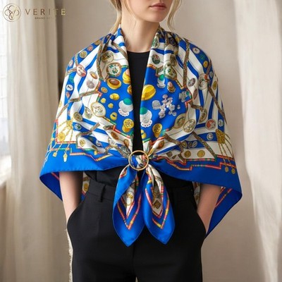 RARE VINTAGE HERMES Silk Scarf ''Petite Main'' Carre 90 designed by Caty Latham