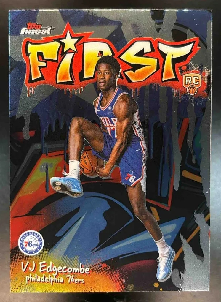 2025-26 Topps Finest VJ Edgecombe First #F-3 RC Philadelphia 76ers