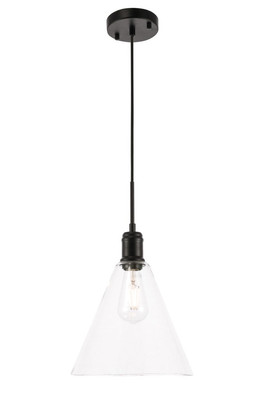Living District Hugh LD6225BK 1-Licht 10'' Schwarze Pendelleuchte Für Decke