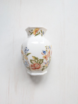 Vintage Aynsley Cottage Garden kleine Vase - Fine Bone China, Blumenmuster