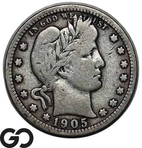 1905 Barber Quarter, Choice Fine+