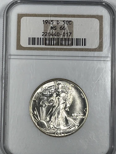 1945-D Walking Liberty Half Dollar NGC MS66