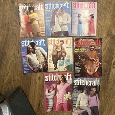 8 x vintage Stitch craft Magazines February 1970 - June 1971