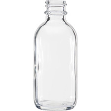 2oz clear boston round glass bottle case of 240
