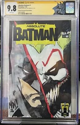   ABSOLUTE BATMAN #1 1ST PRINT CLAY MANN ORIGINAL ART SKETCH COVER CGC 9.8