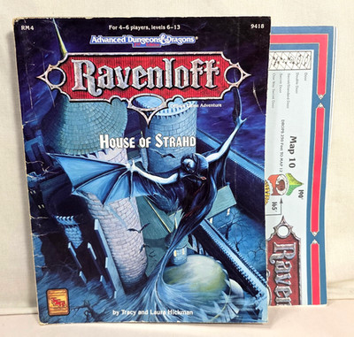 Ravenloft House Of Strahd Adventure Game TSR 1993 Original NOT REPRINT 9418 Map