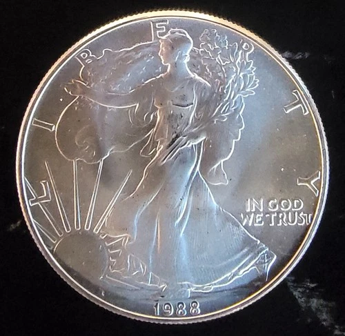 1988 American Eagle Toned Walking Liberty Bullion Vtg-0.999 Silver 1 Oz Coin 2c