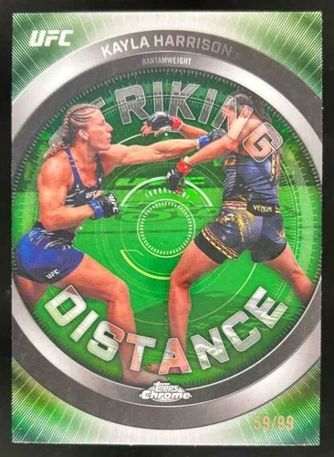 2026 Topps Chrome UFC Kayla Harrison Striking Distance Green Refractor /99 #SD-8