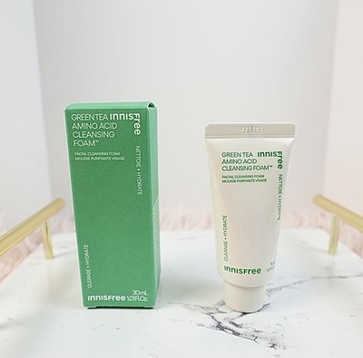 INNISFREE GREEN TEA AMINO ACID CLEANSING FOAM~FACE WASH/CLEANSER~TRAVEL SIZE~NIB