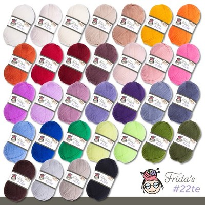 Frida s 3 x 100 g #22te Sockengarn uni Wolle Garn Stricken Häkeln 32 Farben