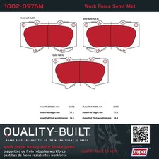 Disc Brake Pad Set Quality-Built 1002-0976M