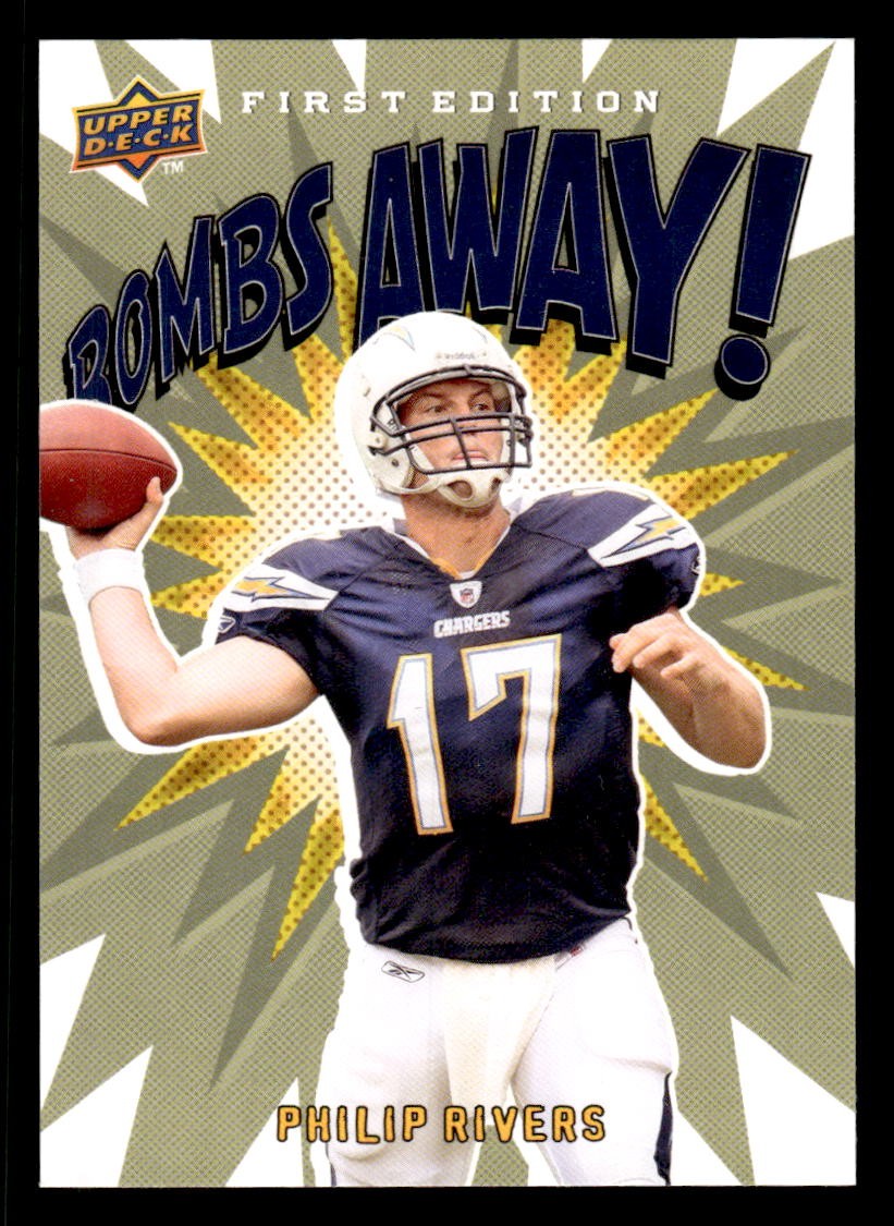 2009 UPPER DECK FIRST EDITION PHILIP RIVERS BA-7 BOMBS AWAY SAN DIEGO CHARGERS