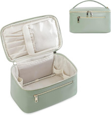 Makeup Bag, Travel Make up Organizer Cosmetic Brush Bags Case for Women in Vegan