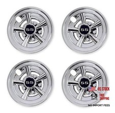 Golf Cart SS Wheel Covers Hub Caps for Most Golf Carts 8 inch Set of 4 Silver