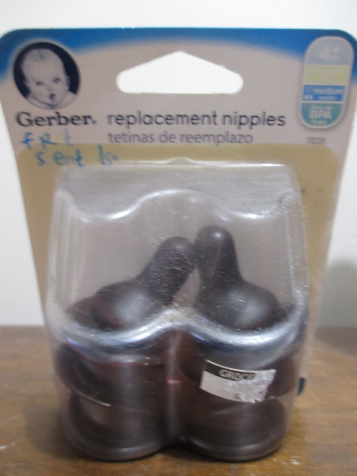 VTG Old Gerber Baby Bottle Rubber  Amber Nipples 6 nipples  