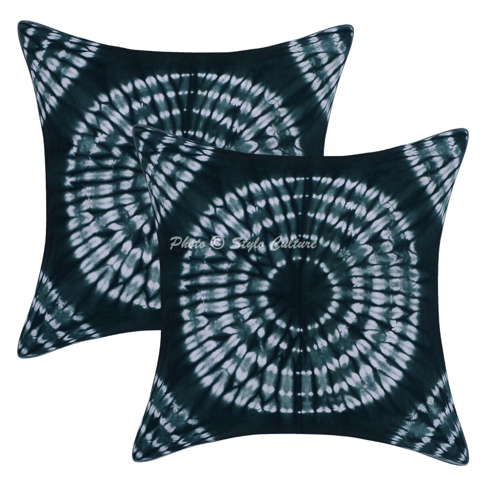 Indian Shibori Throw Pillow Covers Cotton Tie Dye