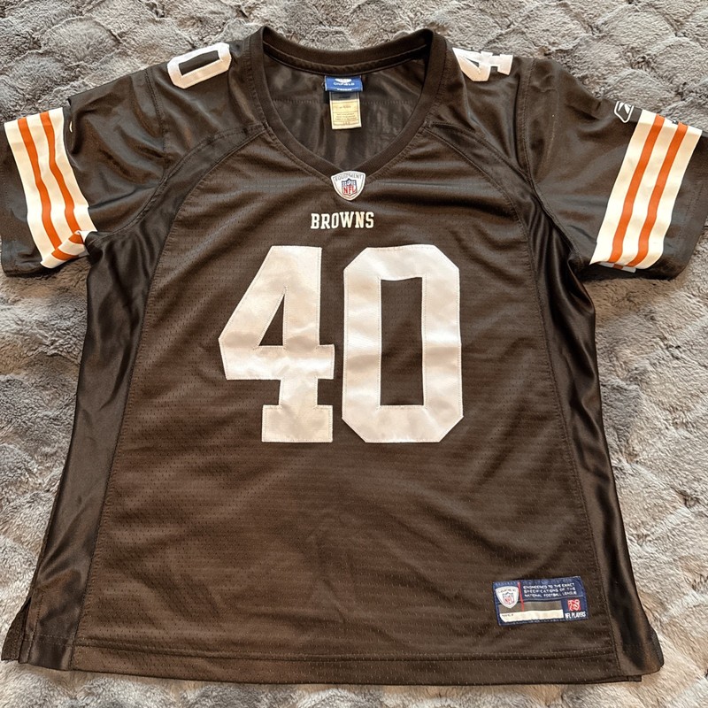 Cleveland Browns Womens Size Large Peyton Hillis #40 Jersey On Field