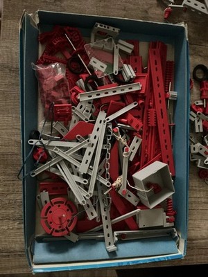 Fischertechnik Konvolut Anfang 70er Jahre, stark bespielt