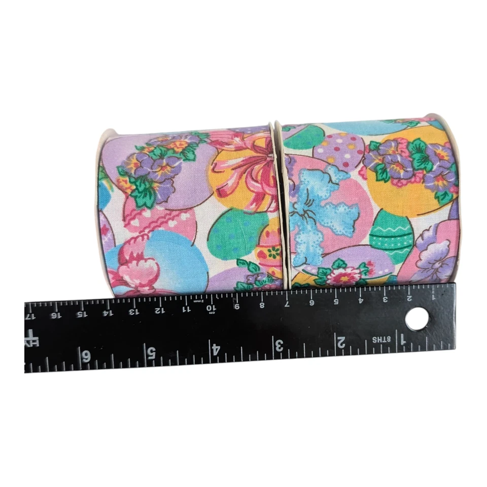 Lot of 2 Offray Rubans Artisanat Craft Ribbon 2 5/8" Fabric Roll 3 Yards Each - Image 3 of 4