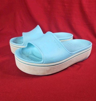 Crocs Crocband Platform Clog Shoes Size Men 6 Women 8 Light Blue Unisex