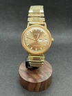 Timex Mechanical Day Date Gold Dial Water Resistant Men’s Watch Runs