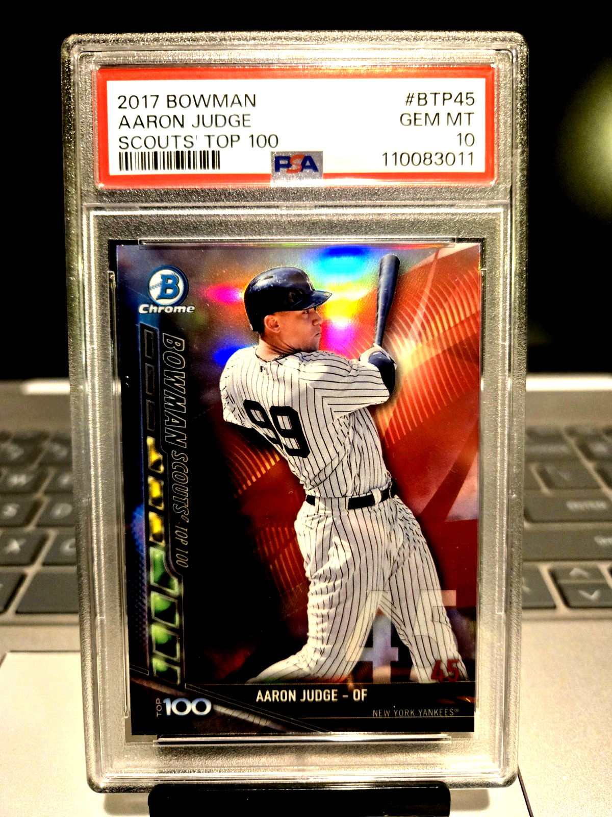 2017 Bowman Aaron Judge Scouts' Top 100 #BTP45 Gem Mt. 10 " Yankees Super Star."