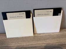 Castle Quest & Dragon World Spiel & Hülle für Acorn BBC B & Master Microcomputer