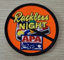 RACKLESS NIGHT APA PATCH American Poolplayers Association 81D2