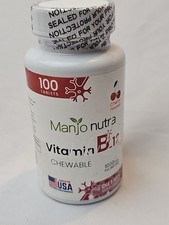 100 Tablets B-12 1,000 mcg Per Serving Chewable Made In USA Exp 10/26